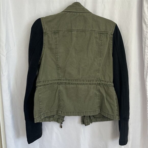 Sebby Military Utility Jacket Sweatshirt Medium Olive Army Green 90s Grunge - Picture 4 of 16